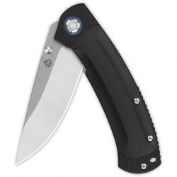 Couteau QSP Knife Copperhead Black Manche G10 Lame Acier 14C28N 2 Tons IKBS Linerlock Clip QS109A1