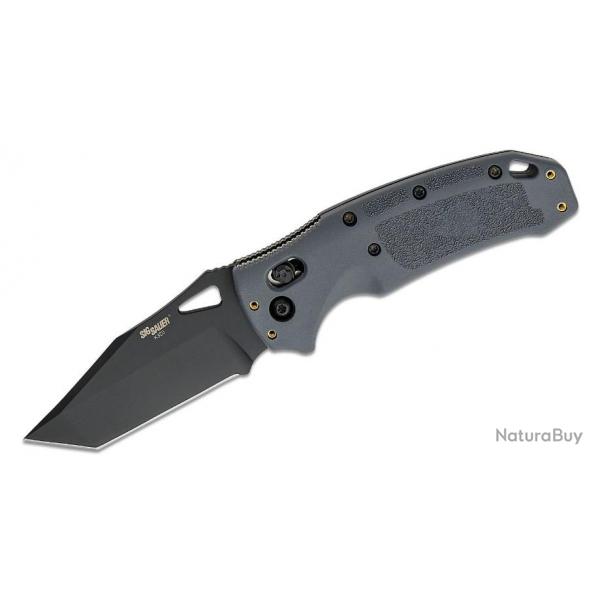 Couteau SIG Sauer K320 ABLE Lock Gray Tanto Lame Acier S30V Black Manche Gray Alu Made USA SIG36362