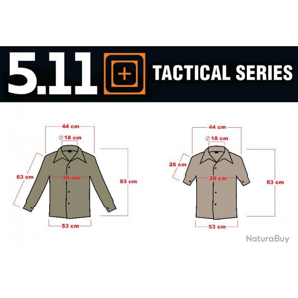 LOT 2 CHEMISES  5.11 TACTICAL SERIES  TAILLE S - COYOTE (MANCHES COURTES) - VERTE (MANCHES LONGUES)