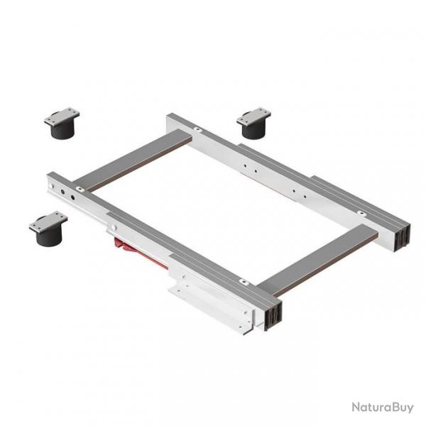 Coulisses pour table coulissante Emuca Corner inox bross alu 46x7x118cm