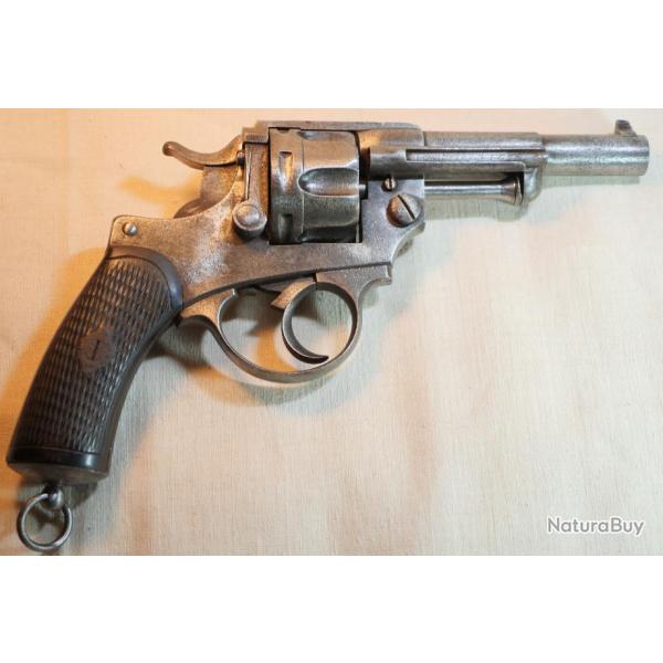 VERITABLE lourd Revolver CHAMELOT DELVIGNE - Poinon ELG - 11mm73 type 1874 civil - Catgorie D