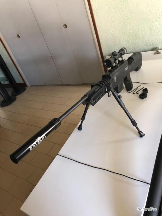 Carabine à air comprimé 16 J Black Ops sniper cal. 5,5 mm