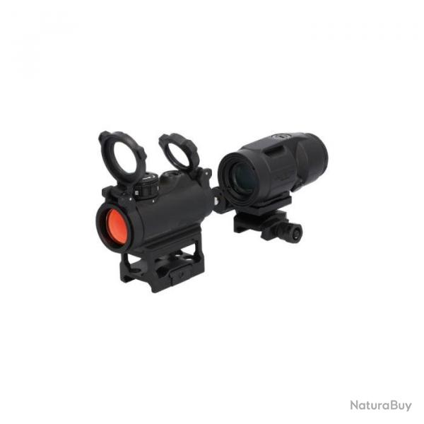 Combo Point Rouge Sig Sauer Romeo MSR et Magnifier Juliet 3 MICRO 3x2 - Noir