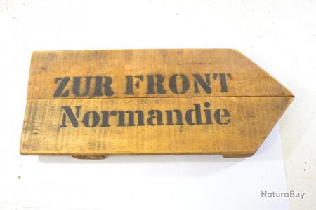 Copie panneau Allemand WW2 ZUR FRONT NORMANDIE D co bunker