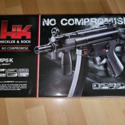 HK MP5K UMAREX blowback 2 Joule max Airsoft 6mm neuf + chargeur supplémentaire + 20 capsules CO2