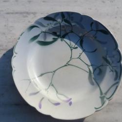 Grande assiette en faïence Style Art Nouveau "Gui" - Edmond Lachenal (1855-1955)