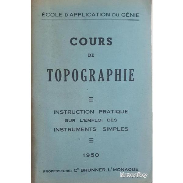 Cours de topographie , cole d'application du gnie 1950