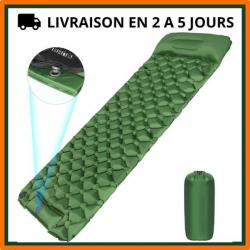 Matelas gonflable pour camping - 1 pers - Vert armée - Livraison gratuite