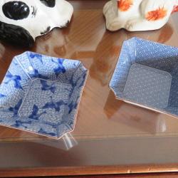 Set de 2 petits ramequin en porcelaine a décor Asiatique-Japonisant