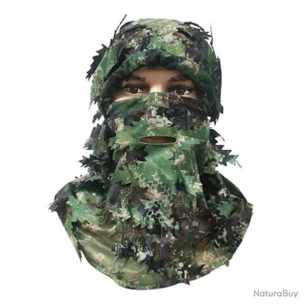 PROMO - Cagoule de camouflage 3D respirante en maille de camouflage - Modle 3