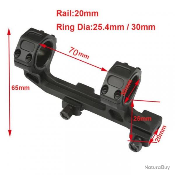 PROMO - Montage double  dgagement rapidement - Rail 21mm diamtre 30mm - Modle 2