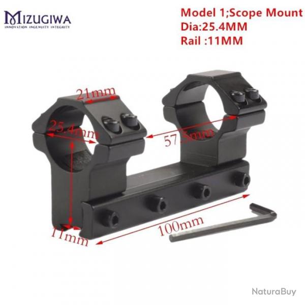 PROMO - Montage double colliers - Rail 11mm diamtre 25.4mm - Modle 1