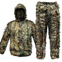 PROMO - Tenue camouflage total 3D Ghillie Suit - 2 pièces