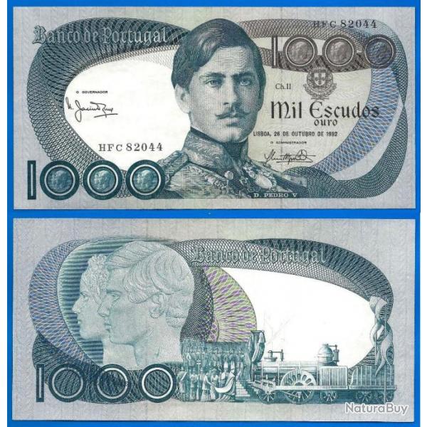 Portugal 1000 Escudos 1982 NEUF Pedro 5 Escudo Billet