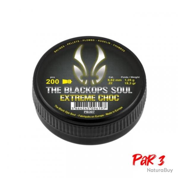 Plombs BO Manufacture The Black Ops Soul Extrem Choc - Cal. 5.5mm Par 3