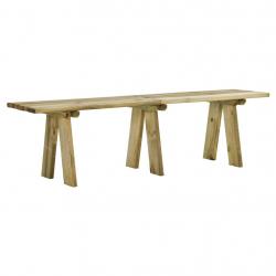 Banc de jardin meuble de patio d'extérieur terrasse 160 x 38 x 45 cm bois de pin massif imprégné 02
