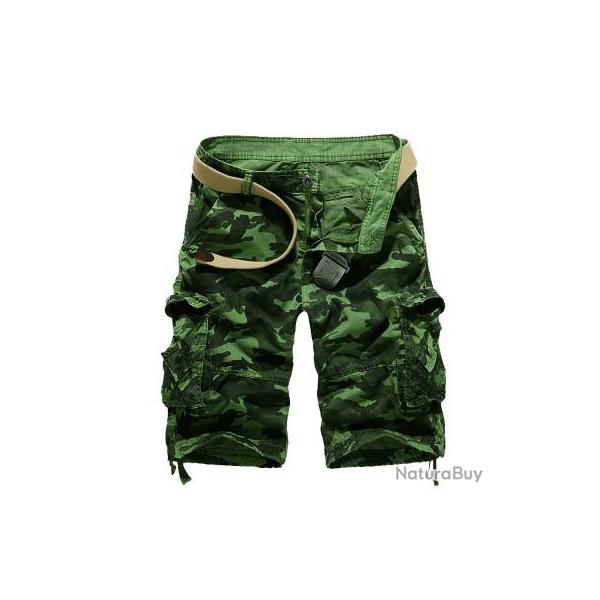 Short cargo camouflage - Vert