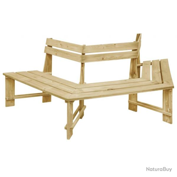 Banc de jardin meuble de patio d'extrieur terrasse 240 x 208 x 87 cm bois de pin imprgn 02_00113