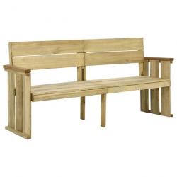 Banc de jardin meuble de patio d'extérieur terrasse 172 x 53 x 85 cm bois de pin imprégné 02_0011268