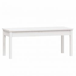 Banc de jardin meuble de patio d'extérieur terrasse blanc 109 x 44 x 45 cm bois massif de pin 02_00