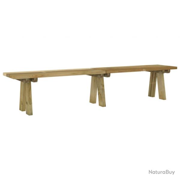Banc de jardin meuble de patio d'extrieur terrasse 220 x 38 x 45 cm bois de pin massif imprgn 02