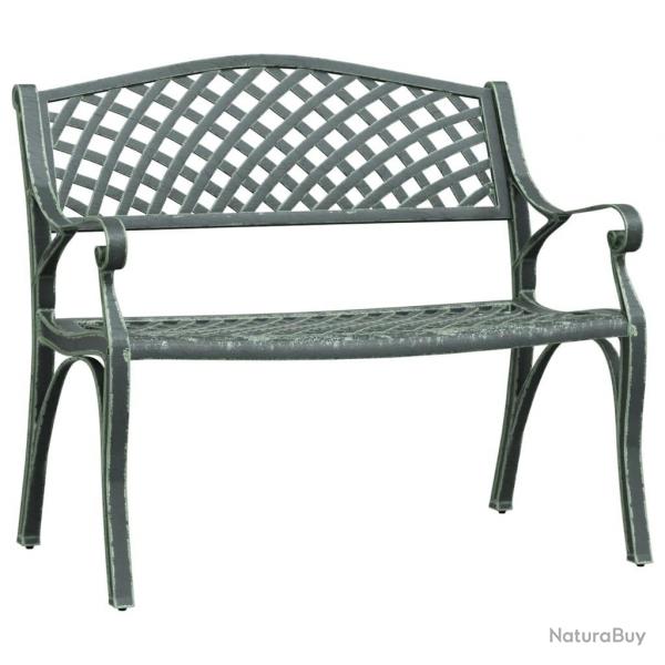 Banc de jardin meuble de patio d'extrieur terrasse 102 x 50 x 83 cm aluminium coul vert 02_0011148