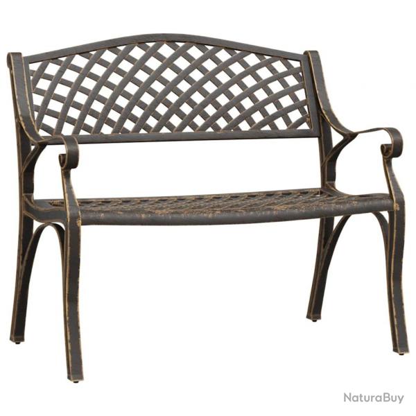 Banc de jardin meuble de patio d'extrieur terrasse 102 x 50 x 83 cm aluminium coul bronze 02_0011