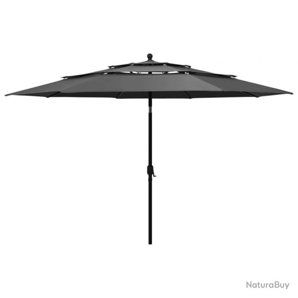 Parasol  3 niveaux avec mt en aluminium 3,5 m anthracite 02_0008742
