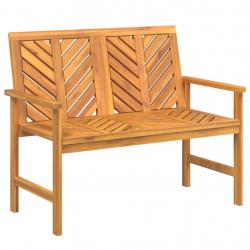 Banc de jardin meuble de patio d'extérieur terrasse 109 x 62,5 x 89 cm bois massif d'acacia 02_0011