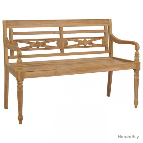 Banc de jardin meuble de patio d'extrieur terrasse 120 x 51,5 x 84 cm teck 02_0011032