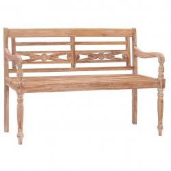 Banc de jardin meuble de patio d'extérieur terrasse 120 x 51,5 x 84 cm huilé en blanc bois de teck