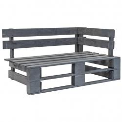 Banc de jardin meuble de patio d'extérieur terrasse d'angle 110 x 65 x 55 cm palette de jardin bois