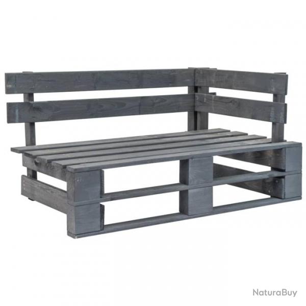 Banc de jardin meuble de patio d'extrieur terrasse d'angle 110 x 65 x 55 cm palette de jardin bois