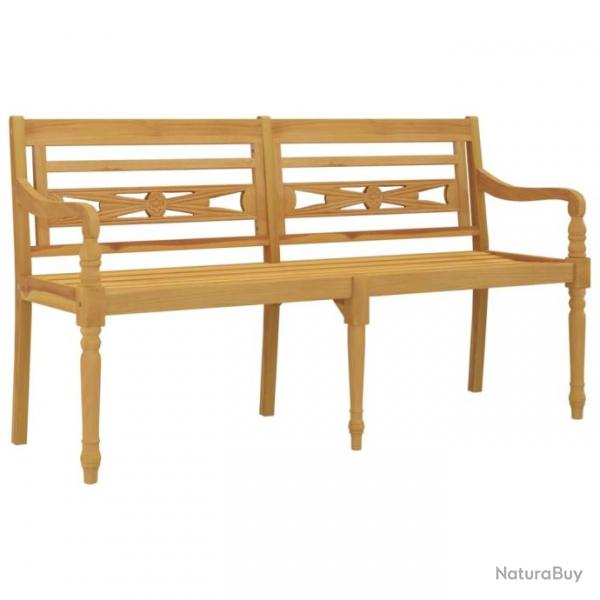 Banc de jardin meuble de patio d'extrieur terrasse 150 x 51,5 x 84 cm bois massif de teck 02_00110