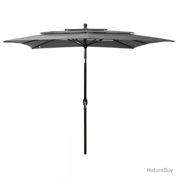 Parasol  3 niveaux avec mt en aluminium 2,5 x 2,5 m anthracite 02_0008739