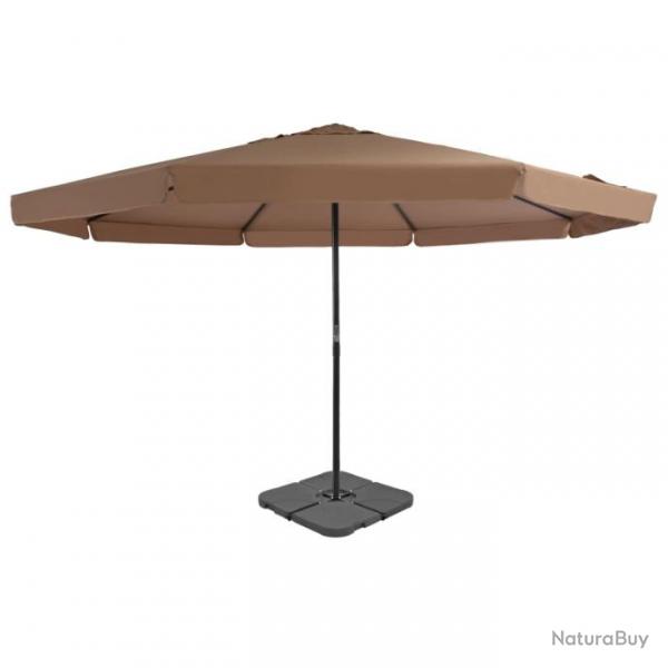 Parasol avec base portable diamtre 5 m taupe 02_0008058