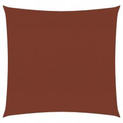 Voile toile d'ombrage parasol tissu oxford carré 4 x 4 m terre cuite 02_0009511