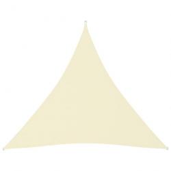 Voile toile d'ombrage parasol tissu oxford triangulaire 6 x 6 x 6 m crème 02_0009948