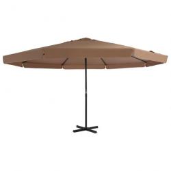 Parasol d'extérieur avec poteau en aluminium 500 cm taupe 02_0008277