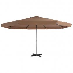 Parasol d'extérieur avec poteau en aluminium 500 cm taupe 02_0008277