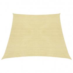 Voile toile d'ombrage parasol 160 g/m² 3/4 x 2 m PEHD beige 02_0008965