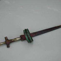 poignard - couteau  touareg GOZMA ou TELEK PEULE , pour manche de djellaba , sud Lybie vers 1930
