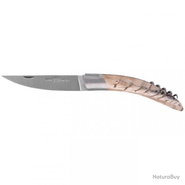 Couteau de poche Goyon Chazeau Styl ver - 21,5 cm / Corne de blier / Main