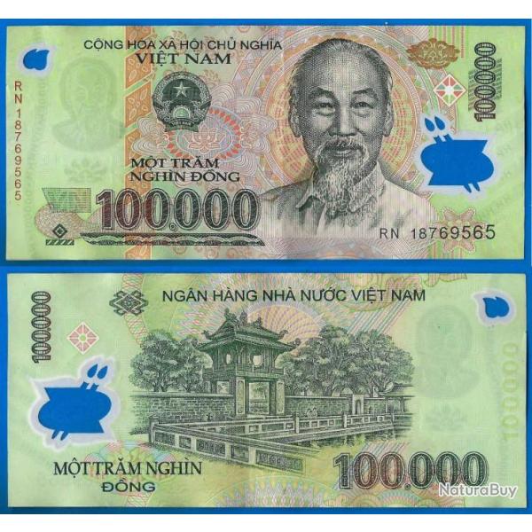 Vietnam 100000 Dong 2018 Asie Billet Polymere