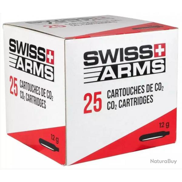 Lot de 25 Cartouches CO2 12g Swiss Arms