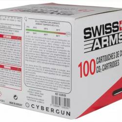 Lot de 100 Cartouches CO2 12g Swiss Arms
