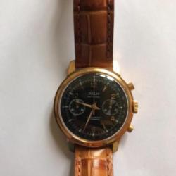 Montre chronographe vintage plaquée Or de marque Dollar