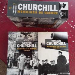 Coffret de deux tomes des mémoires de guerre de winston churchill complet