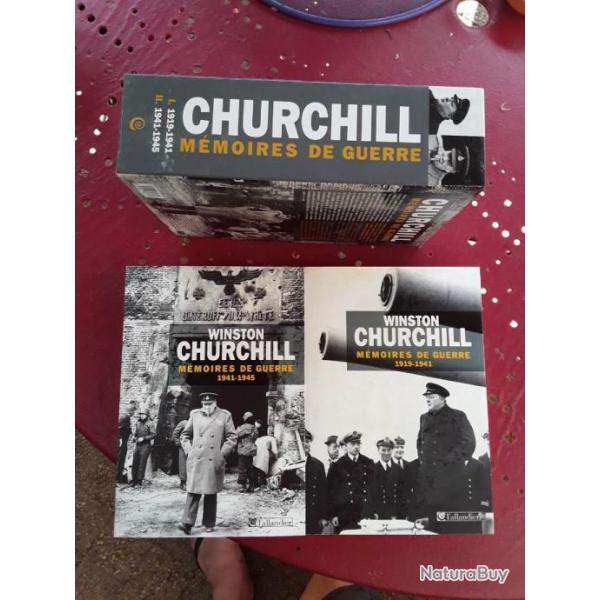 Coffret de deux tomes des mmoires de guerre de winston churchill complet