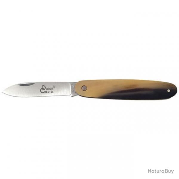 Couteau de poche Douris Chastel Navette 17,8 cm / Olivier - 17,8 cm / Pointe de corne